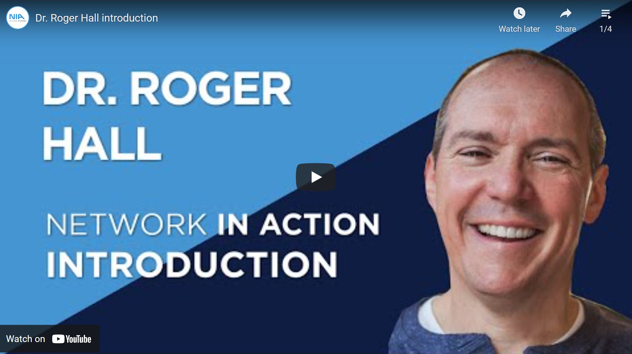 Introducing Dr. Roger Hall - Network In Action - Dr. Roger Hall